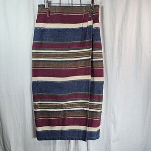 Be Bop clothing womens  skirt RN81843 multi color stripes size 13